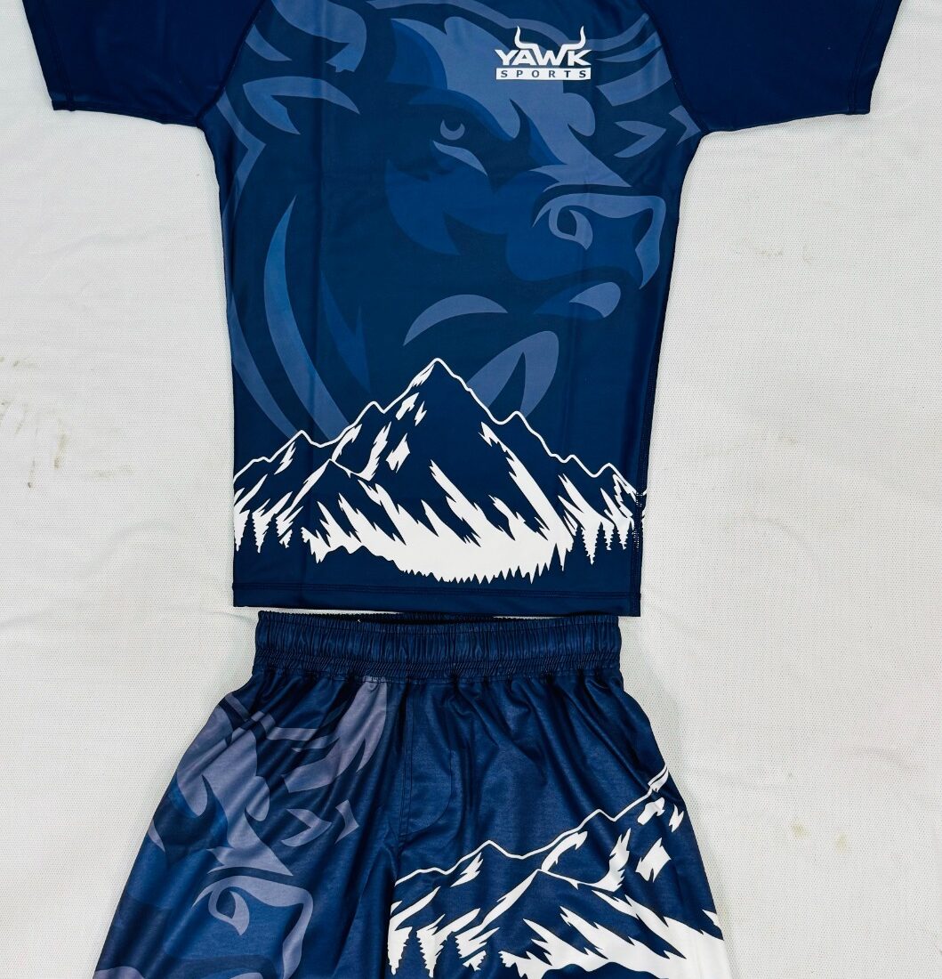 Men's blue shirt and shorts