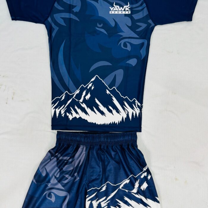 Men's blue shirt and shorts