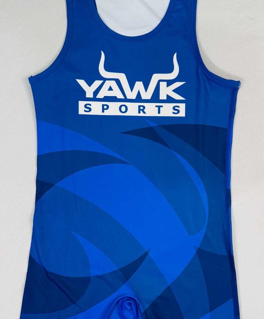 Men's blue weight lifting suit